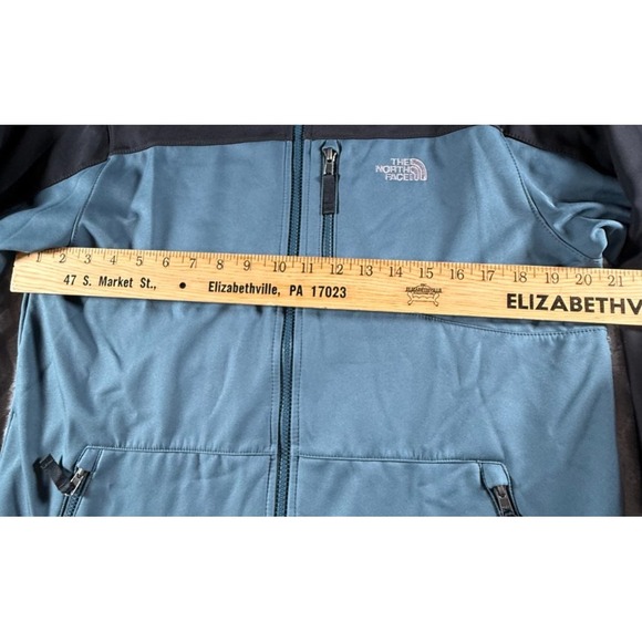 Boys North Face Soft Shell Jacket Size XL (18-20) Black Grayish Blue - Picture 5 of 16